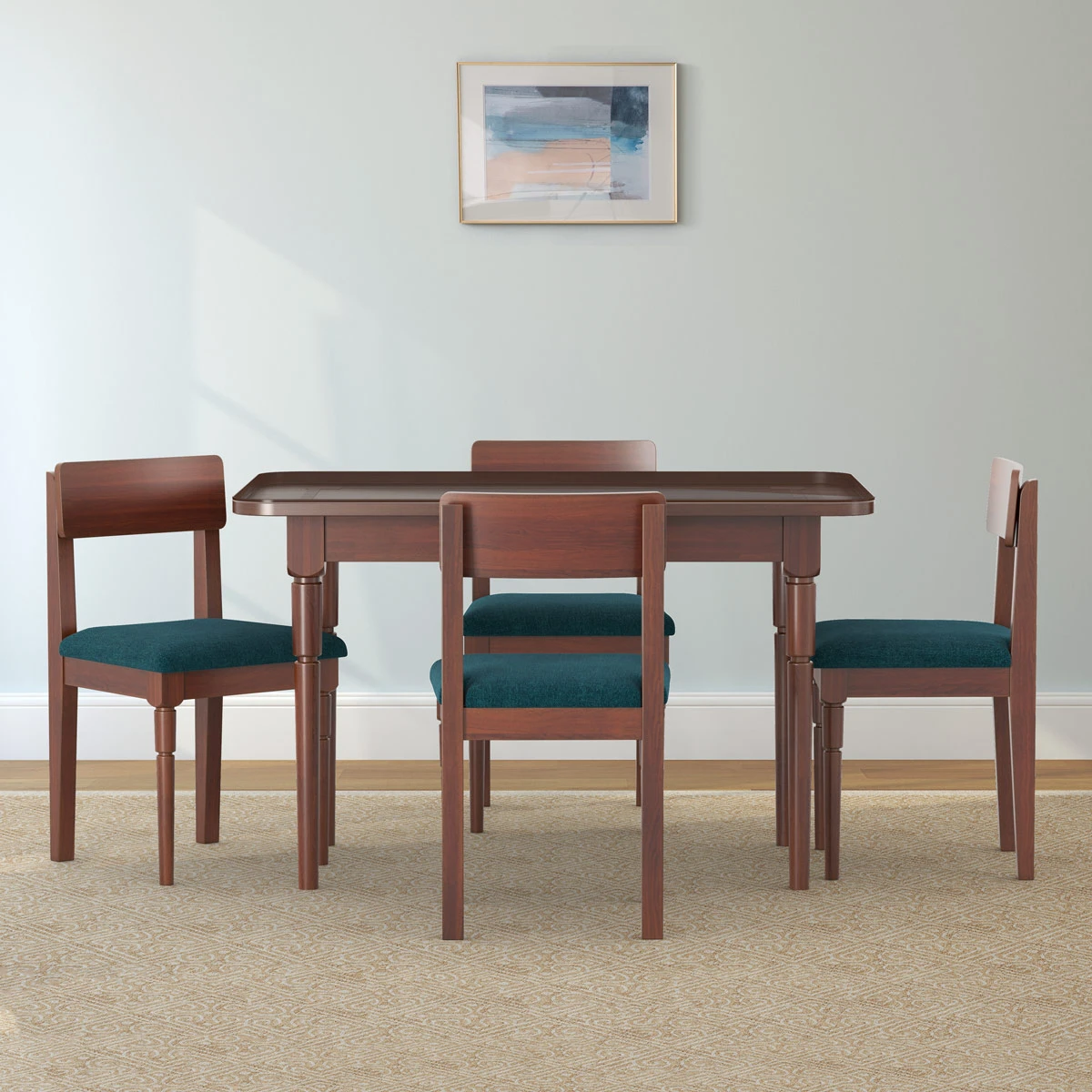 Wooden Dining Set I TDH-342 & TDH-342 (4 pcs Chair)