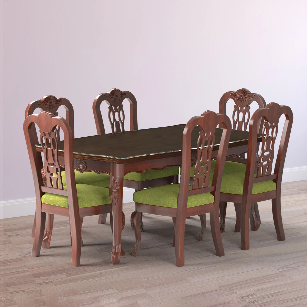 Wooden dining set I TDH-335 & CFD-335 ( 6 piece chairs)