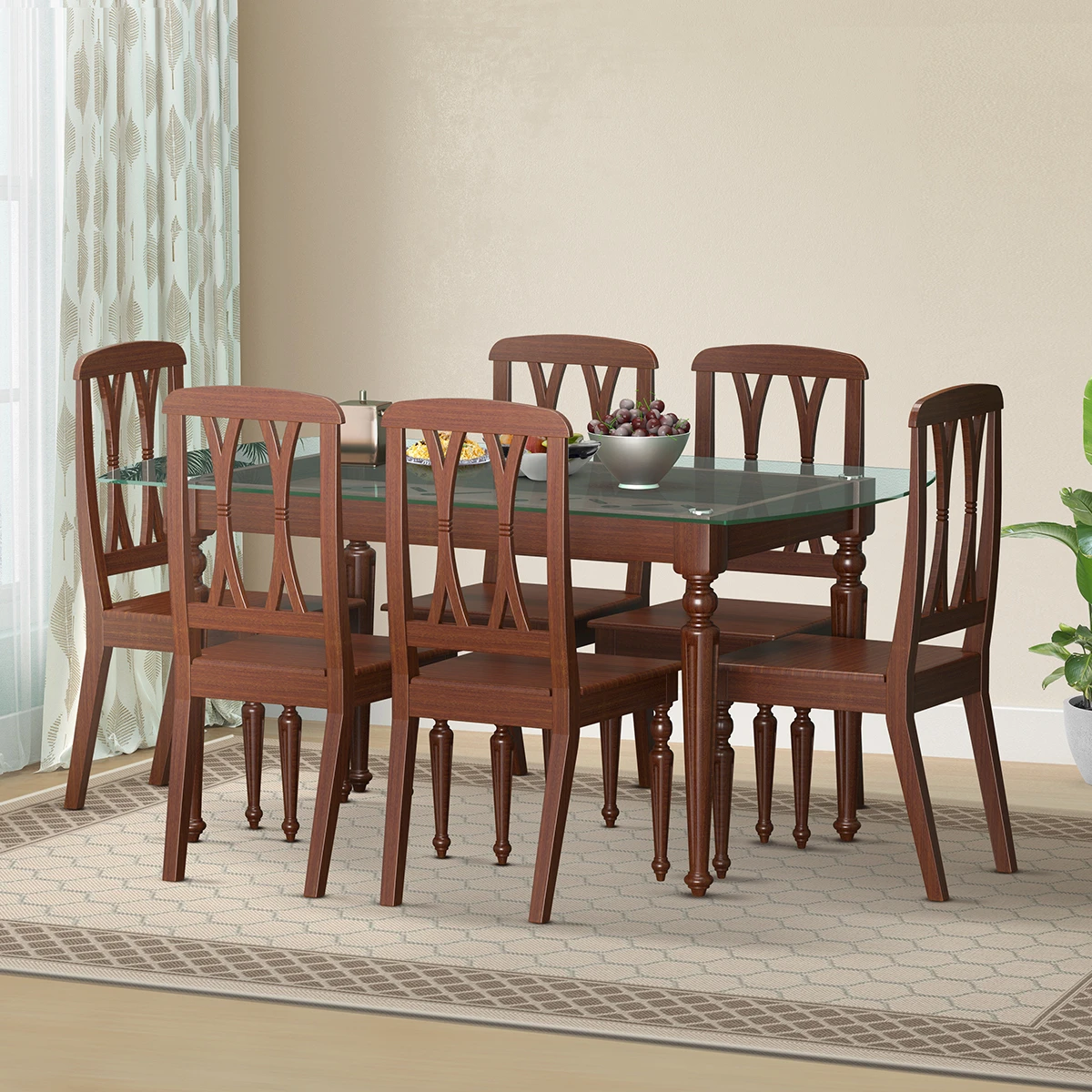 Wooden Dining Set | TDH-333 & CFD-333(6 PCS)